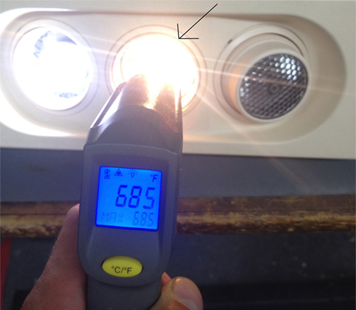 Halogen Light Bulb Temp